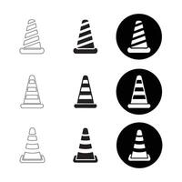 Traffic Cone Icons vector