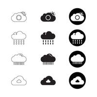 Cloud Icons in Various Styles vector