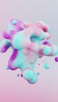 3d abstract shapes animation pastel colorful balls morphing 3d loop background video