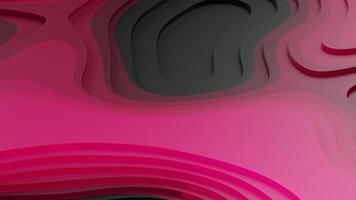 Abstract Stepped 3d background in mmagenta and black morping in wave video