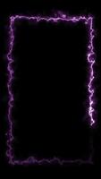 frame overlay reactangle glowing neon seamless loop video