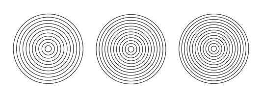 Set of polar grids concentric circles. Wheel of life or habits tracker. Collection of circle diagrams divided on 10, 11, 12 segments. Blank polar graph paper. Coaching tool. Lifestyle balance template vector