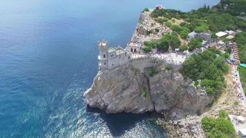 Aerial shot of the Swallow's nest video