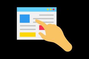 A hand is touching a web page with a finger video