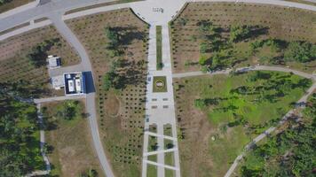 View from a drone on the campus of the Far Eastern Federal University FEFU video