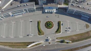 A drone view of the main entrance of the Far Eastern Federal University video