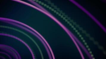 Abstract animation with purple concentric circles and geometric lines on a dark backdrop. video