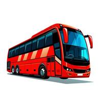 red bus isolated on white background vector