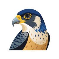 A bird with a blue and yellow beak vector