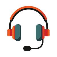 A headset with headphones on a white background vector