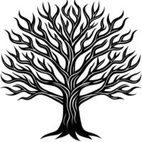 Tree tattoo design vector