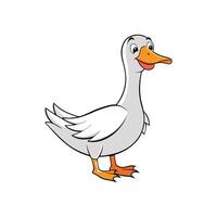 A cartoon duck standing on a white background vector