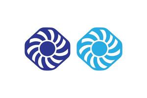 Two logos for a company that makes fans vector