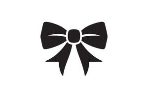 A black and white bow icon on a white background vector
