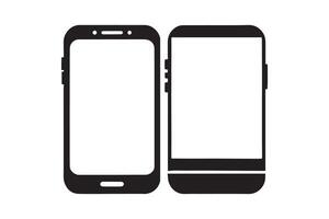 Two smartphones are shown on a white background vector