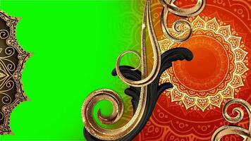 Decorative Layout with Green Screen Chroma Key, Editable Frame for Overlay video