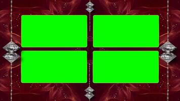 Green Screen Diamond Window Frames, Customizable Chroma Key Background video