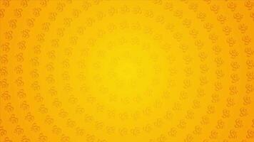 Looping Animation Of Simple Warm Toned Ohm Symbol Circular Pattern in a Subtle Terracotta Radiant Horizontal Background Design video
