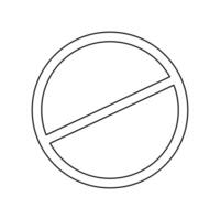 illustration of a crossed out circle sign in black and white. A hand drawn prohibition symbol representing restriction, warning, and cancellation. Ideal for prohibition, caution themes vector