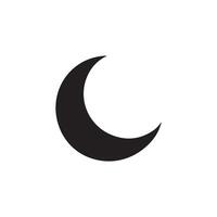 Minimalist Crescent Moon Silhouette Isolated on White Background vector