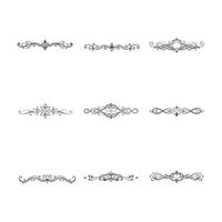 Decorative underline elements collection bundle vector