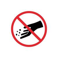 prohibited and danger signs. do not feed the animal. it is forbidden to feed animals vector