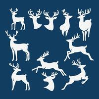 Minimalist Deer Silhouette Bundle Unique Poses vector