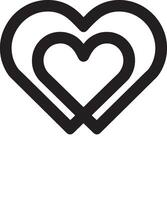 a black and white heart icon vector