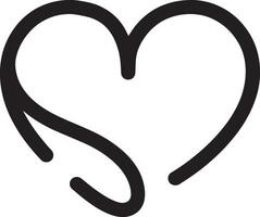 a black and white heart shaped icon silhouette vector