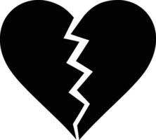a broken heart icon on a white background vector