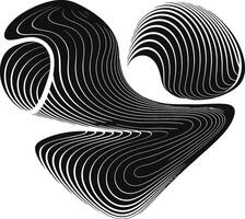 Creative black and white drawing of a heart vector