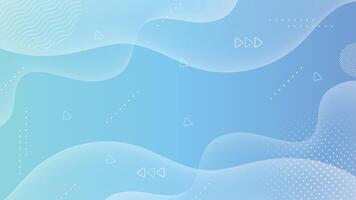 Stylish abstract blue gradient background featuring smooth wavy shapes, geometric elements, and subtle dots. Ideal for websites, presentations, posters, and professional design templates. vector