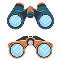 Optical Instruments Set Telescope, Binoculars, Opera Glasses Illustration vector