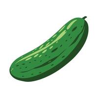 Pickled cucumber illustration. Simple and isolated design, perfect for food-related graphics, packaging, and recipe visuals vector