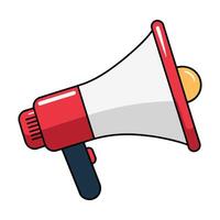 Marketing megaphone icon. illustration of a speaker symbol for alerts and promotion. Simple design for marketing and advertising concepts vector