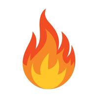 Fire flame icon illustration. Simple and bold flame design, ideal for hot, energy, or burning themed graphics vector