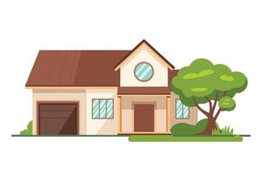 House icon in flat style. Simple home illustration isolated on a white background. Ideal for apartment building signs, real estate, or business concepts vector