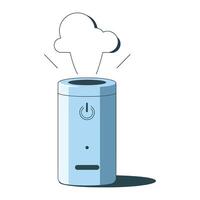 Air humidifier icon . Illustration of a home air cleaning and humidifying device for purification, ionization, and moisture control, isolated on white background vector