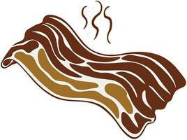 sizzling strip bacon style coverlet sheet design vector