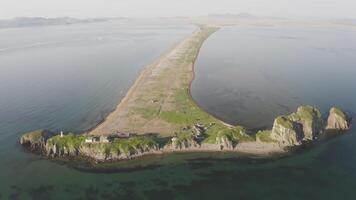 Aerial view of the Nazimov sand spit, Russia video