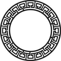 Elegant Greek Key Circle Design for Decorative Use vector
