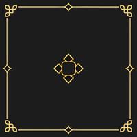 Elegant Gold Geometric Pattern on Dark Background vector