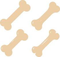 Cute Cartoon Dog Bone Pattern on White Background vector