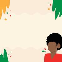 Juneteenth Poster Template Square Frame Background vector
