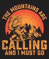 The Mountains are Calling And I Must Go, Bigfoot Graphics For Print vector