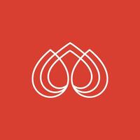 red onion condiment ingredient line logo design vector
