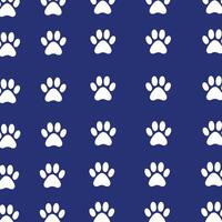 White paw prints design on a blue background vector