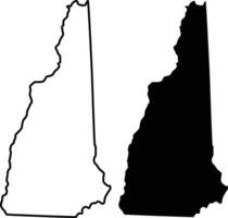 New Hampshire U.S. state map icon design vector