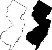 New Jersey Map U.S. Icon Design On White Background vector