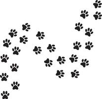 Minimalist Dog Paw Print Design On White Background vector